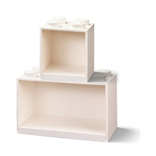 Brick 2 db-os gyerek fehér fali polc - LEGO®