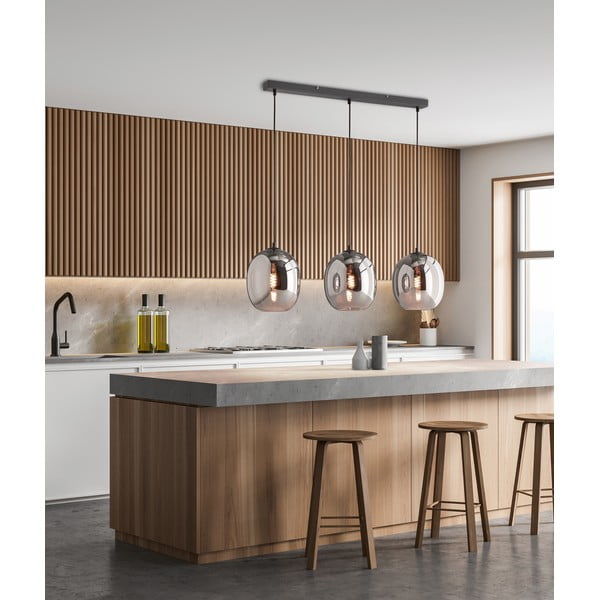 Fekete függőlámpa üveg búrával Nayla – Fischer & Honsel-image-1