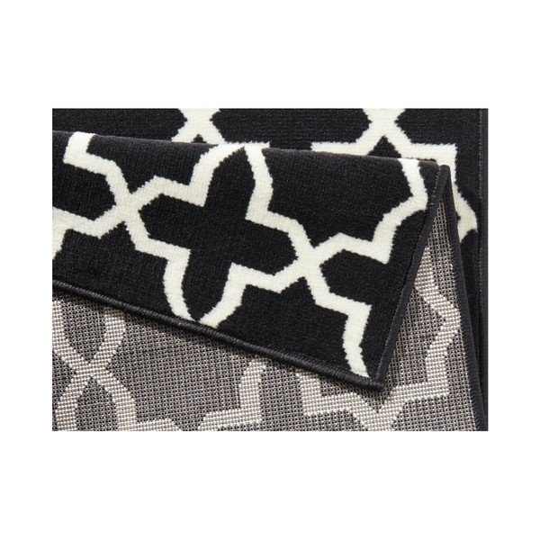 Basic Glam fekete-fehér futószőnyeg, 80 x 350 cm - Hanse Home-image-3