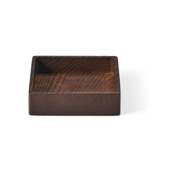 Barna dekoratív fa tárolódoboz 11x11x3 cm Square S – LIND DNA