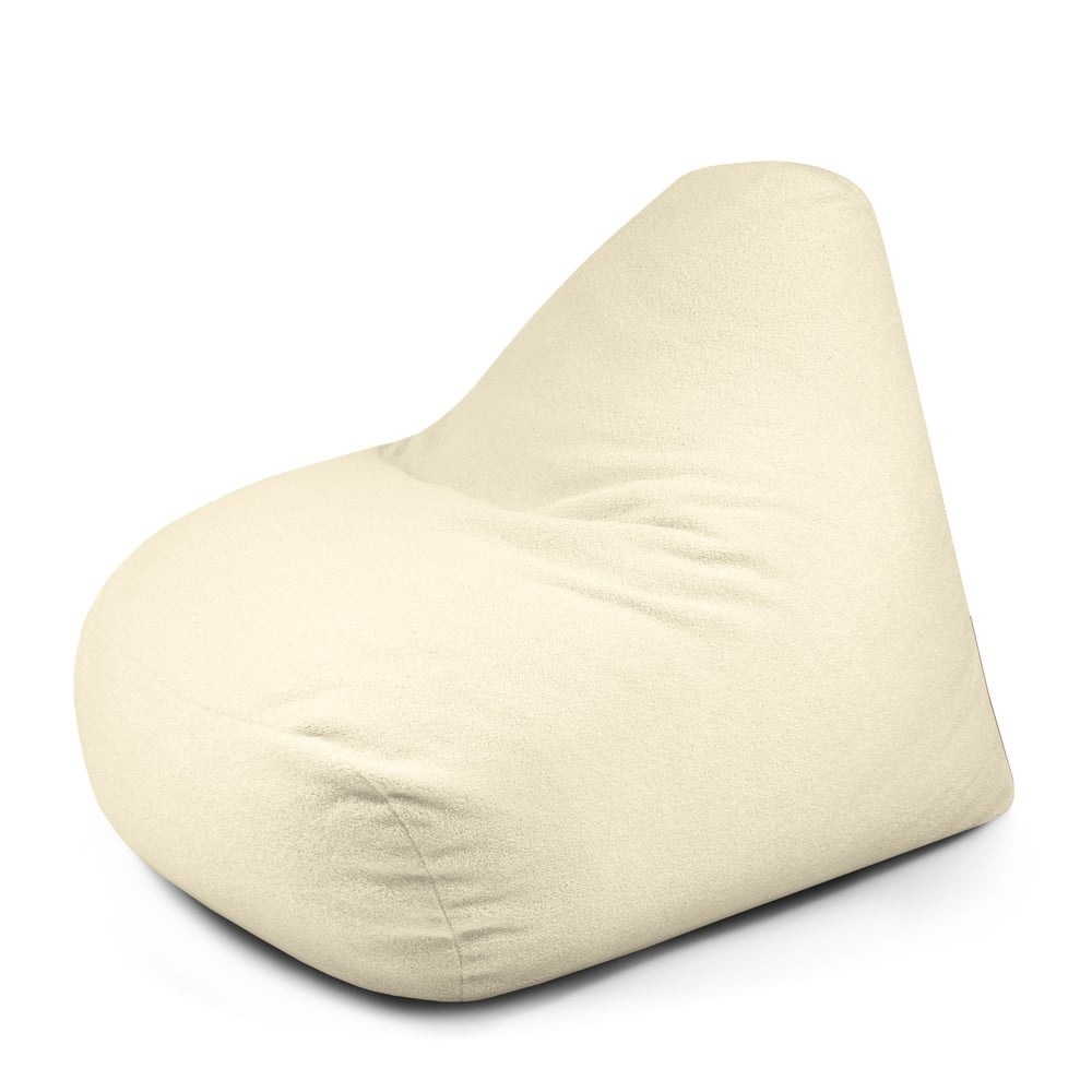 Krémszínű buklé babzsákfotel Snug 100  SLOWDOWN