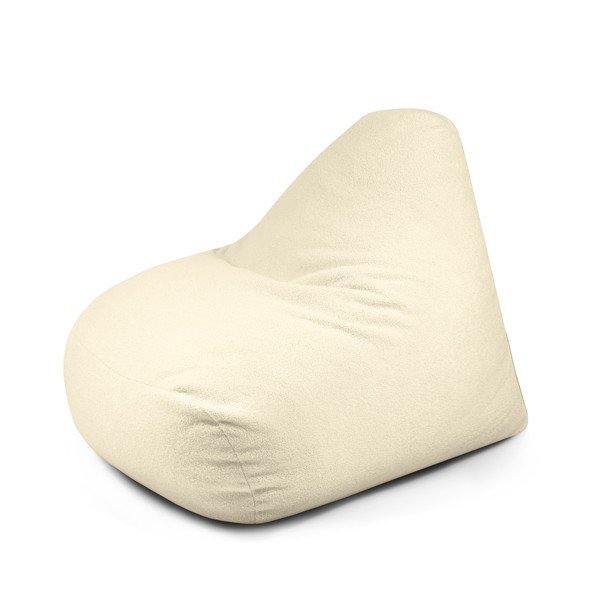 Krémszínű buklé babzsákfotel Snug 100 – SLOWDOWN