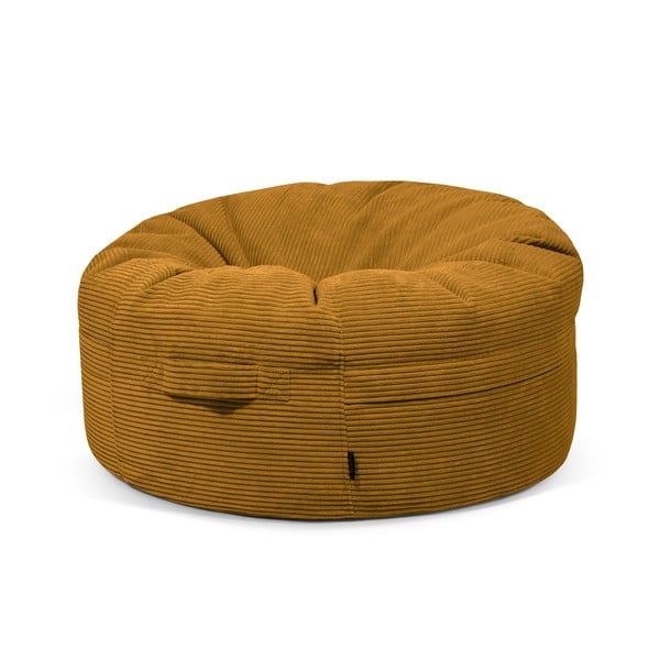 Mustársárga kordbársony babzsákfotel Roll 105 – SLOWDOWN