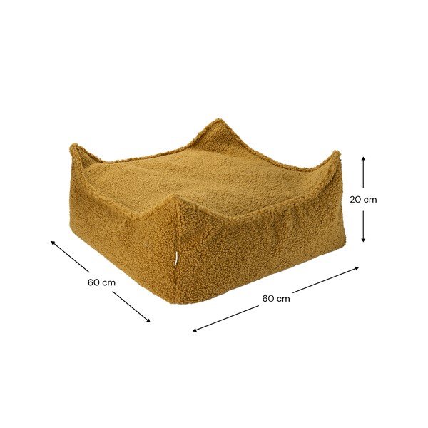 Barna buklé gyerek babzsákfotel Square – Wigiwama-image-4