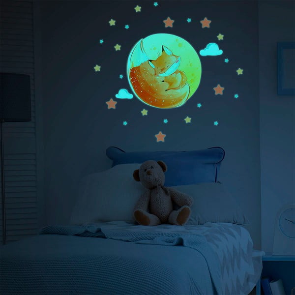 Gyerek falmatrica 30x30 cm Dreamy Fox – Ambiance-image-3