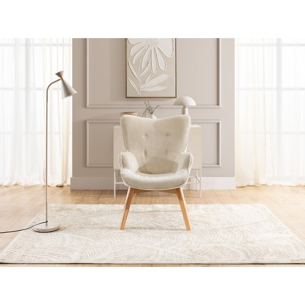 Bézs kordbársony fotel Niko – Ropez-image-1