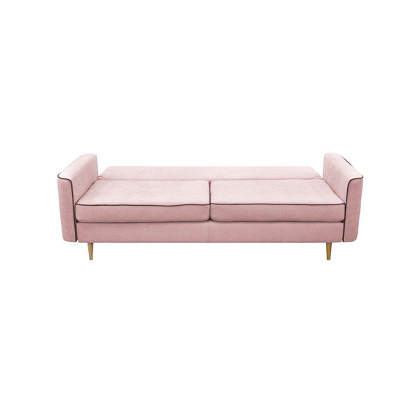 Ivy rózsaszín 3 személyes kinyitható kanapé világos lábakkal - Mazzini Sofas-image-4