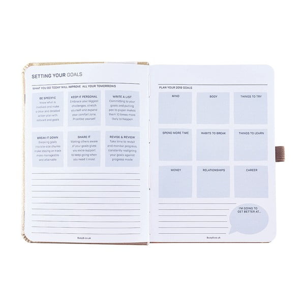 Goals 2019-es határidőnapló jelölőcímkékkel - Busy B-image-1