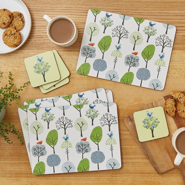Parafa poháralátét szett 4 db-os Forest Birds – Cooksmart ®-image-1