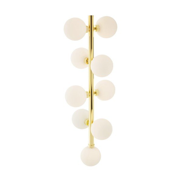 Fehér-aranyszínű fém függőlámpa üveg búrával ø 27 cm Trieste – Premier Housewares-image-1