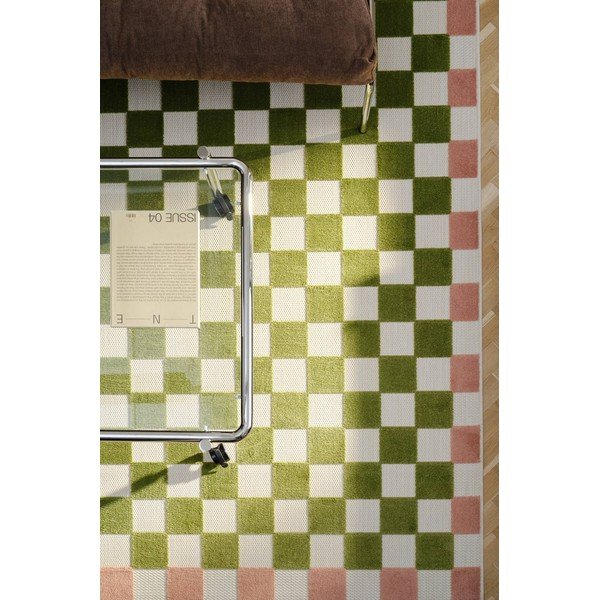 Zöld-rózsaszín kültéri-beltéri szőnyeg 200x290 cm Enja – Jotex-image-1