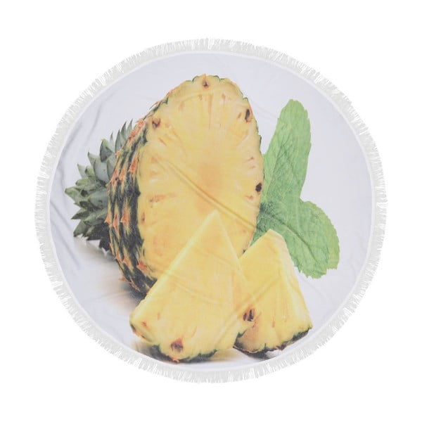 Ananas színes pamut strandlepedő, ⌀ 150 cm