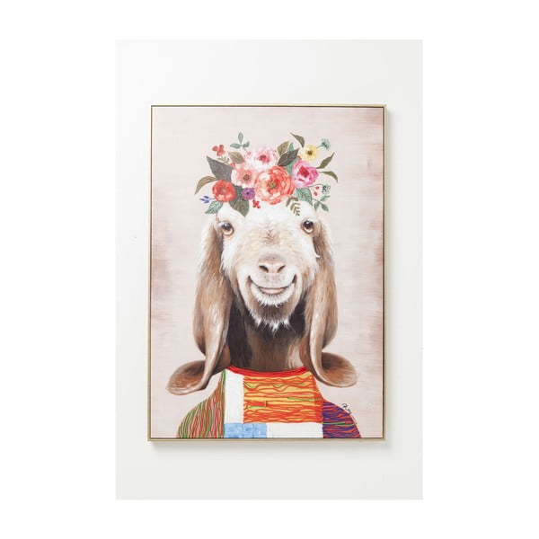 Flowers Goat falikép, 102 x 72 cm - Kare Design