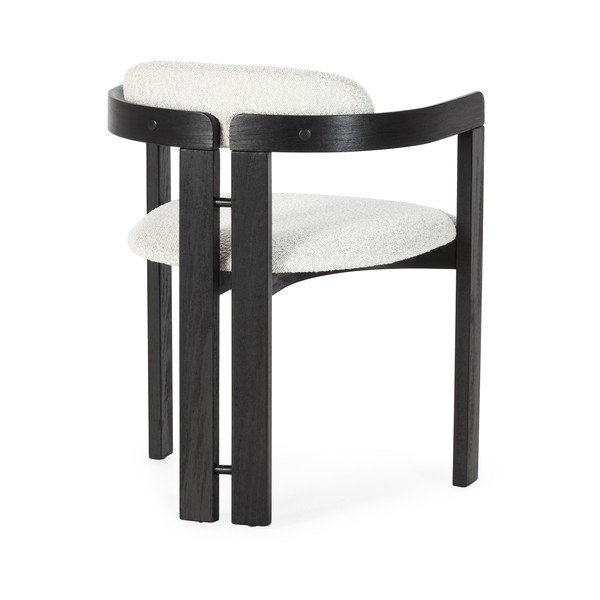 Fehér-fekete kárpitozott karfás étkezőfotel szett 2 db-os Eiden – MOME-image-4