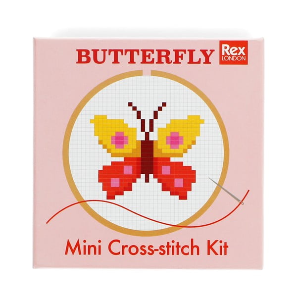 Kreatív készlet Cross-stitch Kit Butterfly – Rex London