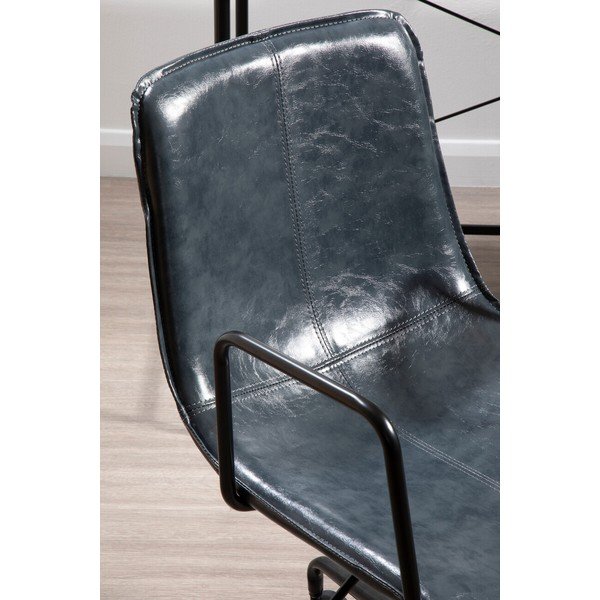 Sötétszürke bőrutánzat irodai szék Branson – Premier Housewares-image-4