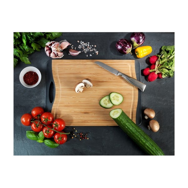 Csúszásmentes bambusz vágódeszka, 33 x 23 cm - Wenko-image-3