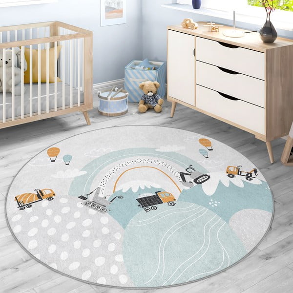 Mosható gyerek szőnyeg ø120 cm Snowy Hills – Mila Home-image-1
