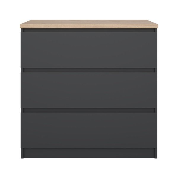 Sötétszürke komód 77x76x50 cm Naia – Tvilum-image-2