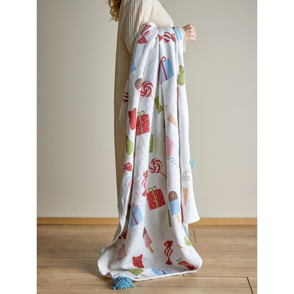 Fehér gyerek takaró 130x160 cm Sweets – Bloomingville Mini-image-1
