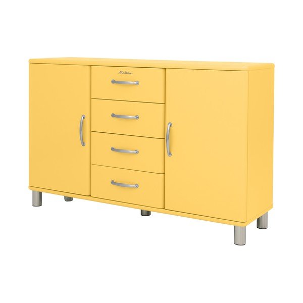 Sárga alacsony komód 146x92 cm Malibu - Tenzo-image-1