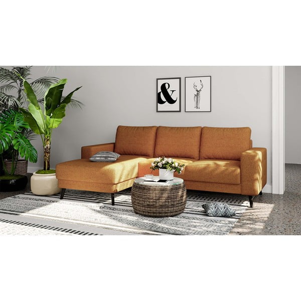 Narancssárga sarokkanapé (bal oldali) Fynn – Ghado-image-1