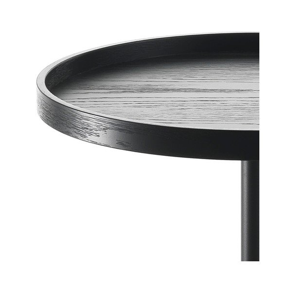 Ambrogio fekete dohányzóasztal, ⌀ 46 cm - Tomasucci-image-2