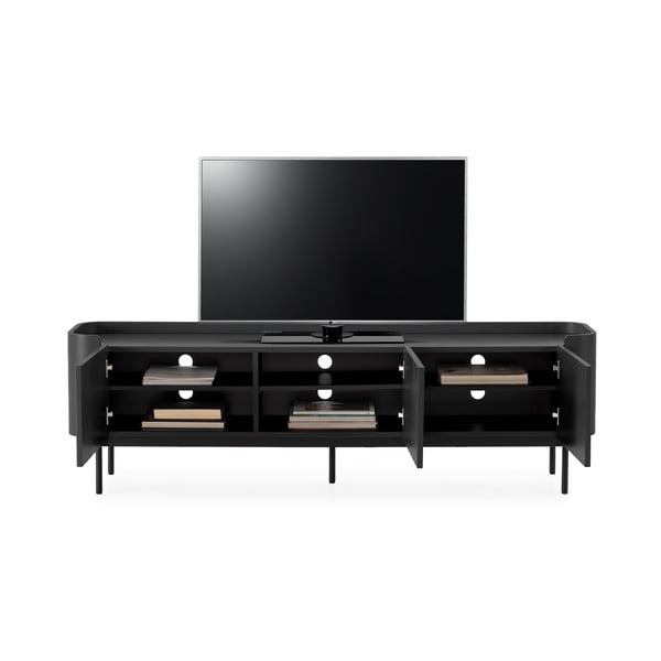 Fekete TV-állvány 180x55x40 cm Willa – MOME-image-2