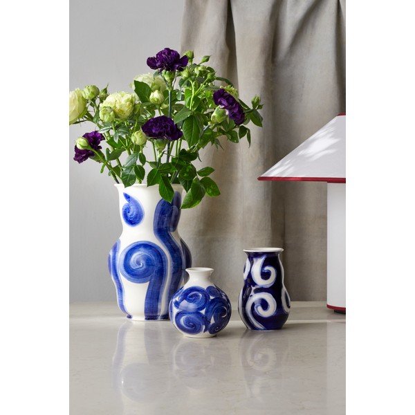 Kék kézzel festett agyagkerámia  váza Tulle – Kähler Design-image-1