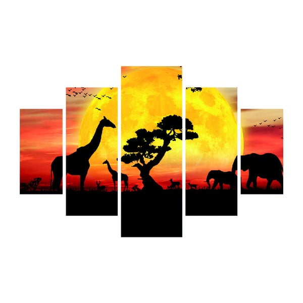 Safari többrészes kép, 92 x 56 cm
