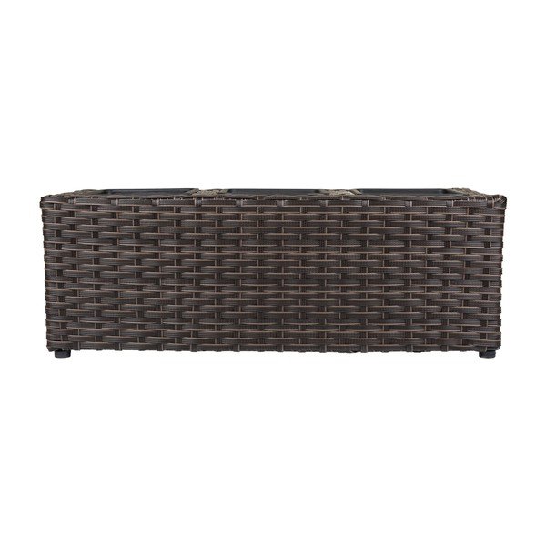 Myra műrattan kaspó 3 rekesszel, hossza 48 cm-image-1