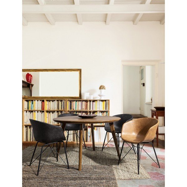 Sötétszürke kárpitozott étkezőszék Warhol – Bizzotto-image-1