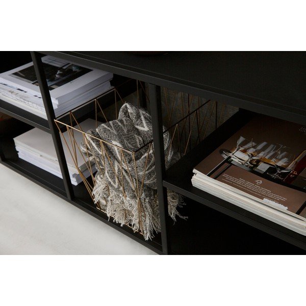 Brooks fekete fém polc, szélesség 140 cm - Canett-image-3