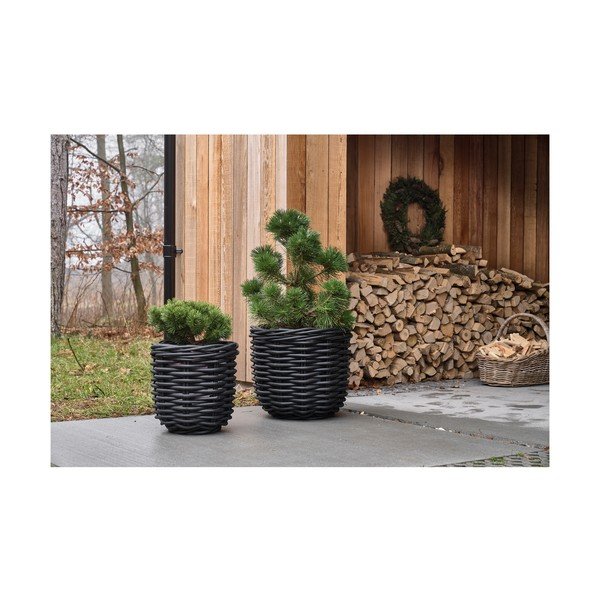 Rattan virágcserép készlet 2 db-os ø 52 cm Vilda – Villa Collection-image-2