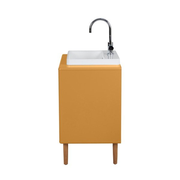 Mustársárga fali mosdó alatti szekrény 80x62 cm Color Bath – Tom Tailor-image-3