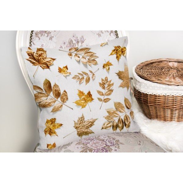 Golden Leaf párnahuzat, 42 x 42 cm - Minimalist Cushion Covers-image-2