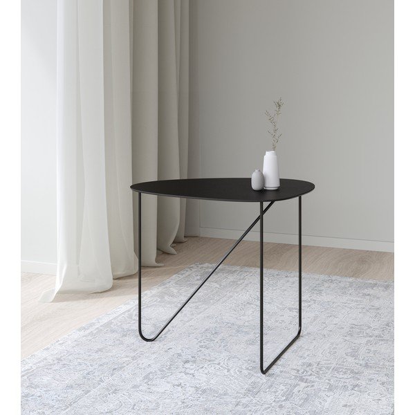 Fekete fém dohányzóasztal 44x50 cm Curve L Bull – LIND DNA-image-1