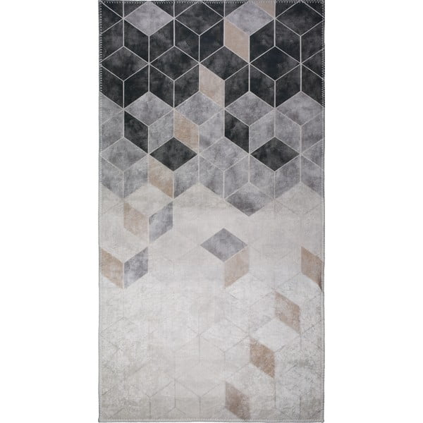 Szürke-krémszínű mosható szőnyeg 150x80 cm - Vitaus
