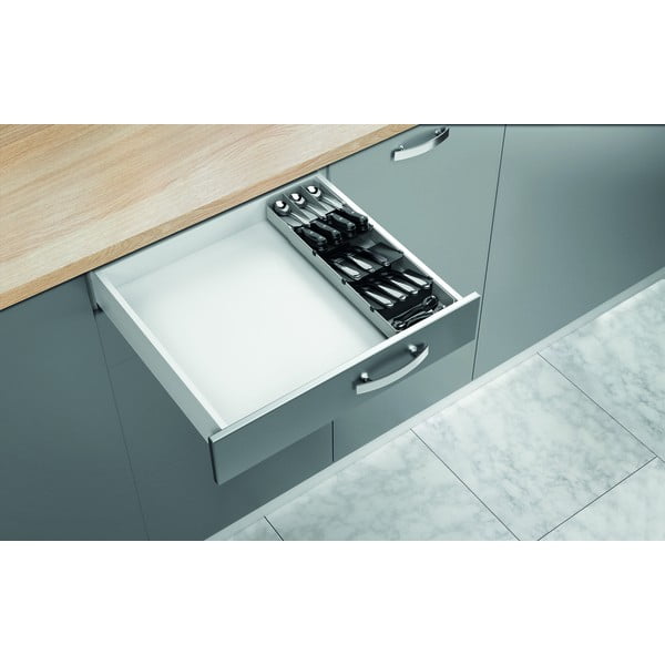 Szürke műanyag evőeszköztartó fiókba 15 x 49 cm – Metaltex-image-3