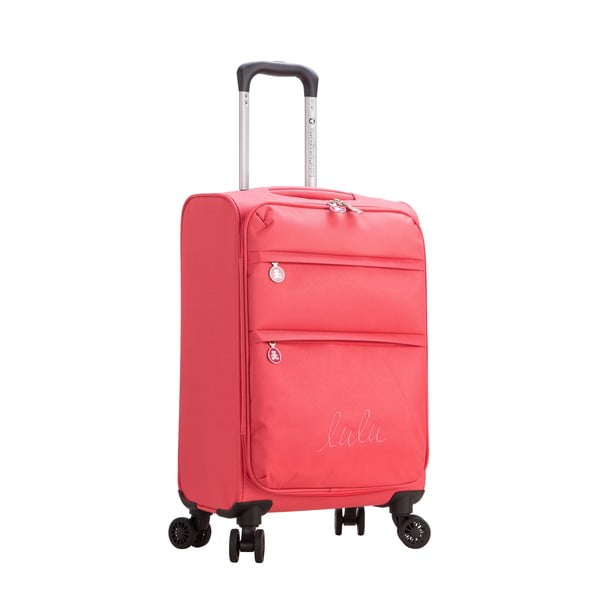 Luciana rózsaszín gurulós bőrönd, 101 l - Lulucastagnette-image-4