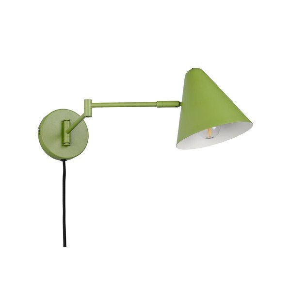 Zöld konnektorhoz csatlakoztatható fali lámpa hajlítható szerkezettel ø 15 cm Cosima – Trio