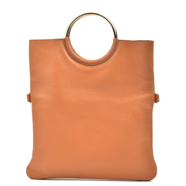 Pergon Cross konyak barna bőr kézitáska - Luisa Vannini-image-3