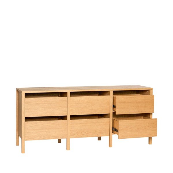 Natúr színű komód tölgyfa dekorral 150x65x40 cm Forma – Hübsch