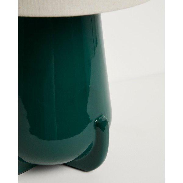 Zöld-elefántcsont színű kerámia asztali lámpa (magasság 45,5 cm) Odra – Kave Home-image-4