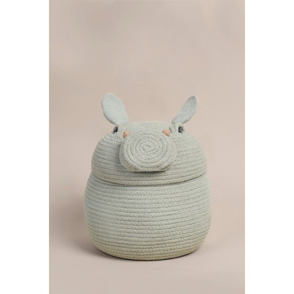 Világosszürke textil játéktároló kosár ø 25x30 cm Henry the Hippo – Lorena Canals-image-4