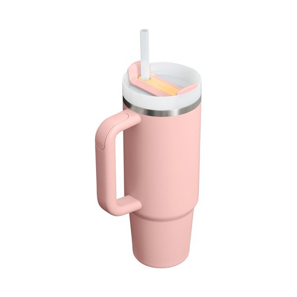 Barackszínű rozsdamentes acél termosz szívószállal 890 ml Quencher H2.O FlowState™ Tumbler Peach Rose – Stanley-image-2
