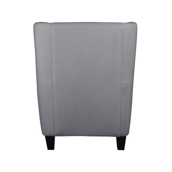 Szürke bársony füles fotel Zhili - Støraa-image-3