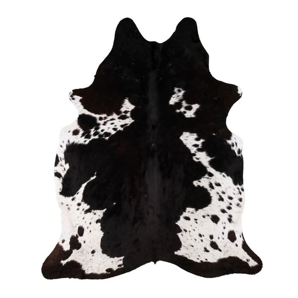 Nero Creamy fekete-fehér valódi marhabőr, 193 x 170 cm - Arctic Fur