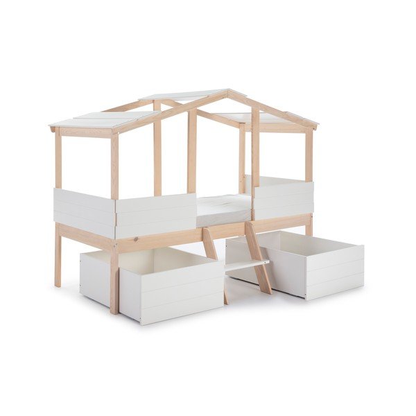 Fehér gyerekágy alatti fiók szett 2 db-os Parma – Marckeric-image-3