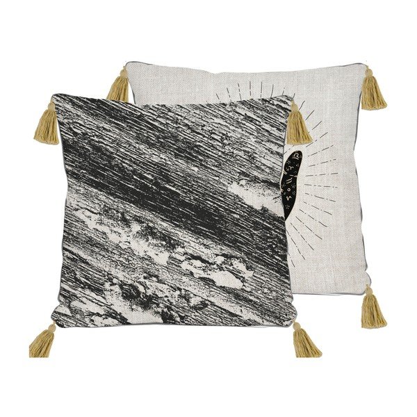 Hand fekete-bézs párna, 45 x 45 cm - Madre Selva-image-2